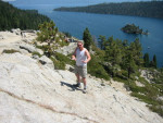 John at the top of the trail to Vikingsholm Lake Tahoe - August 2006