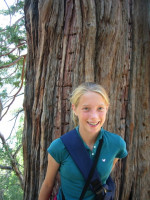 Sarah along the trail to the VikingsHolm Lake Tahoe - August 2006